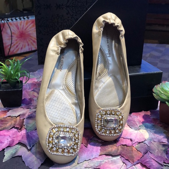 ADRIENNE VITTADINI Leather Embellished Flats - Picture 5 of 12